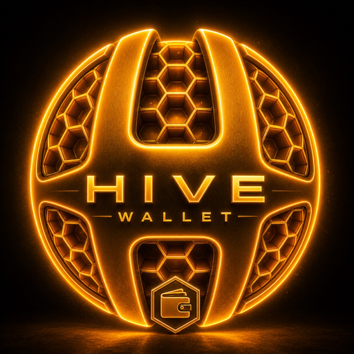 HiveWallet logo — honeycomb sphere with wallet hex-badge